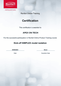 Renfert-SIMPLEX-Model-Isolation-Certificate